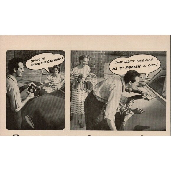 1954 Du Pont No 7 Auto Polish Vintage Print Ad (L5) - Picture 2 of 3